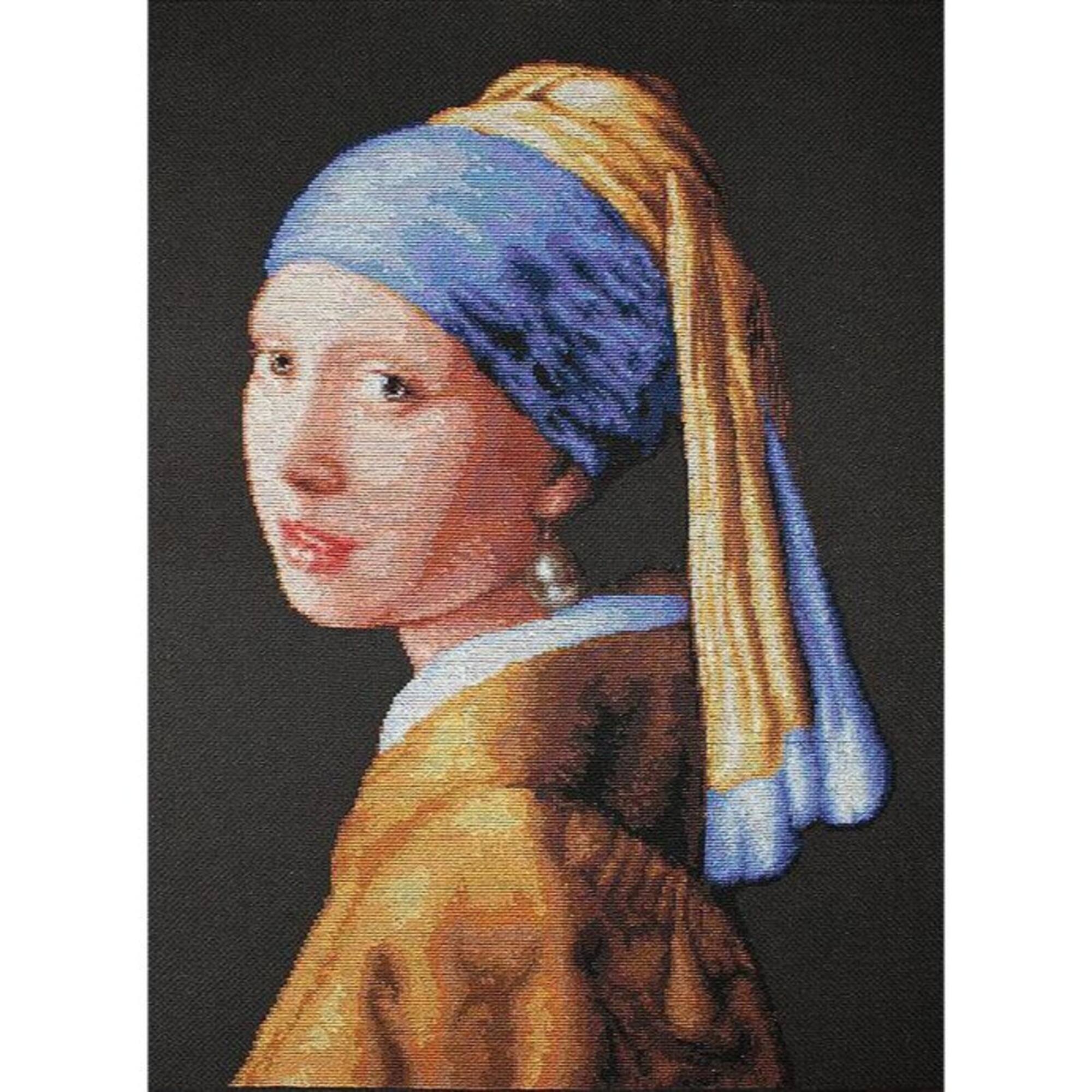 Luca-s Girl With A Pearl Counted Cross Stitch Kit